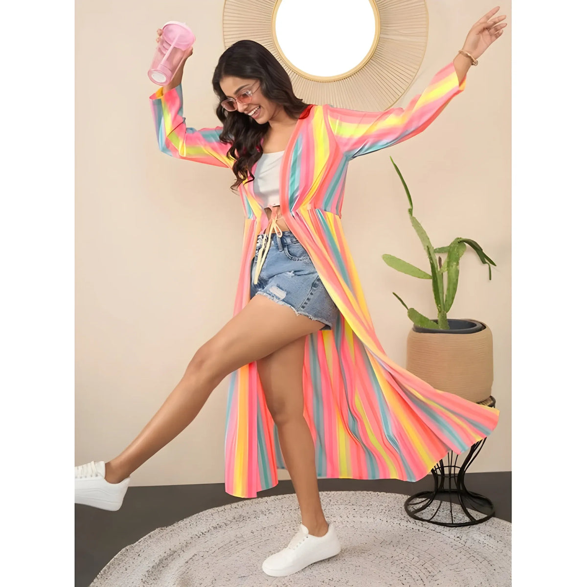 Women's Polyester Crepe Printed Long Sleeves Shrug (multicolor) | Women Signature Collection