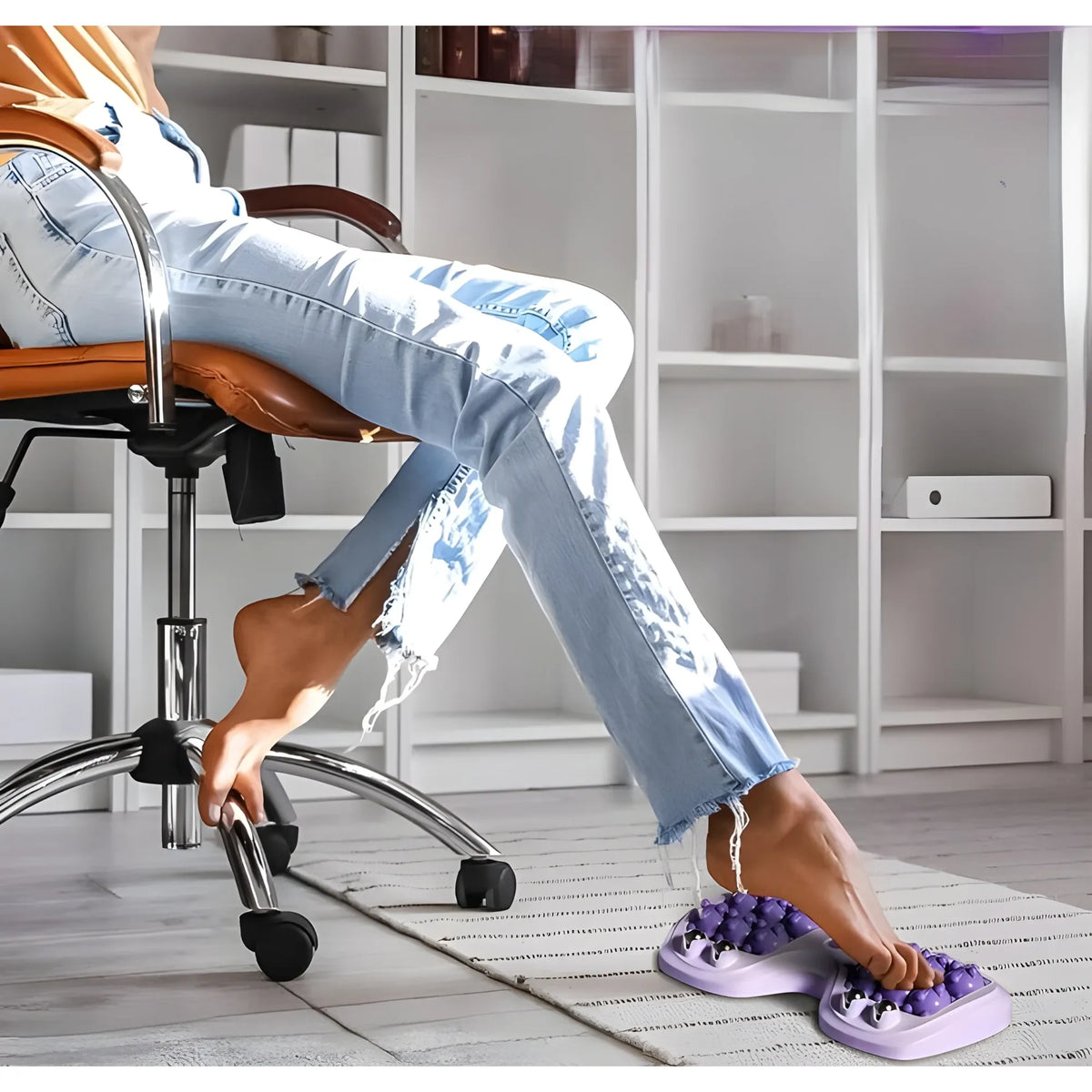 Amethyst Essential Portable Double Foot Massage Roller