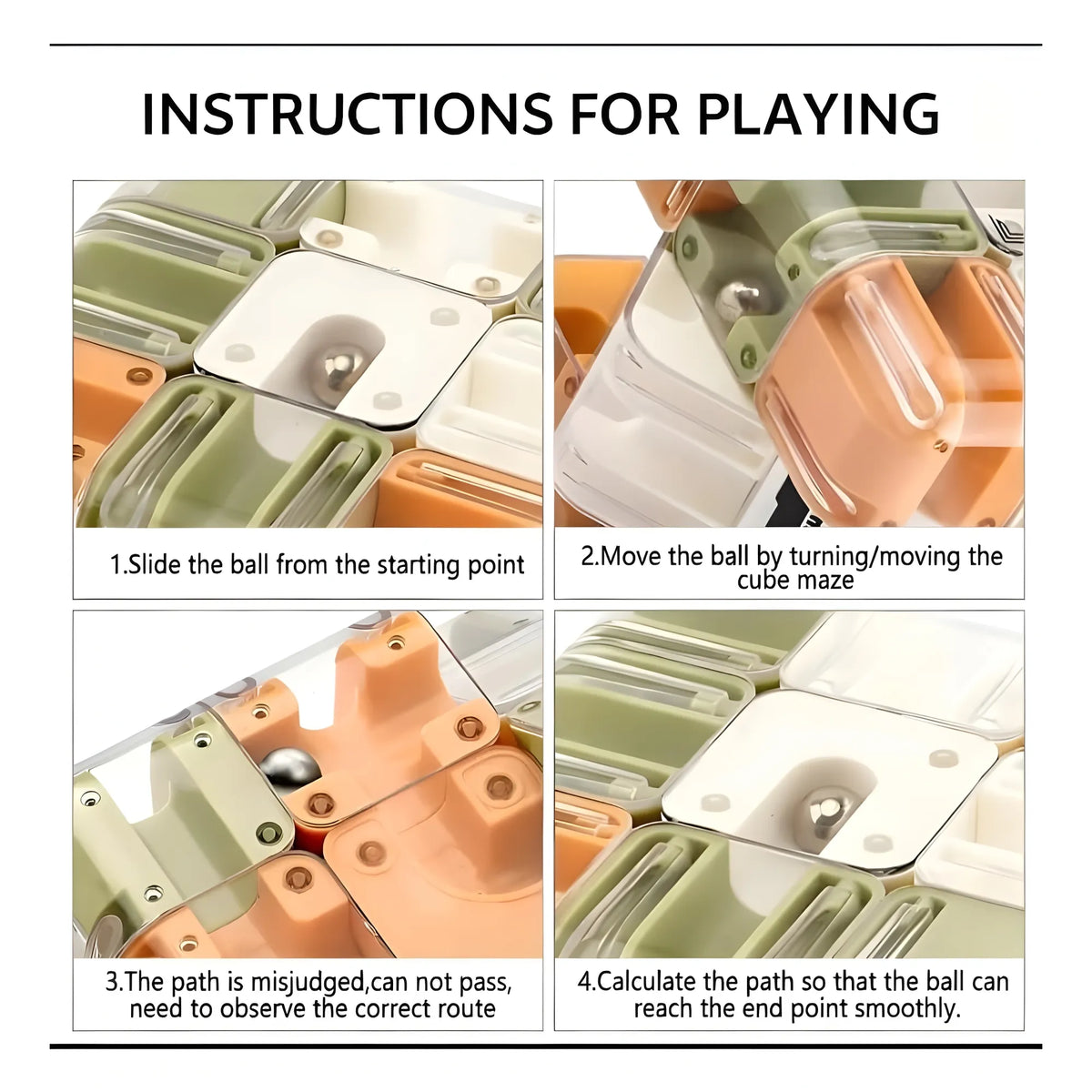 Crystal Essential Plastic Ball Rolling Cube