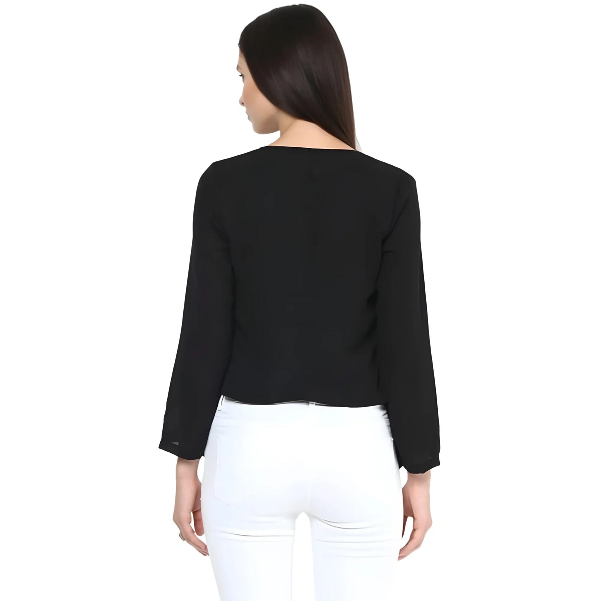 Women's Polyester Solid Long Sleeves Blazer (black) | Women Signature Collection