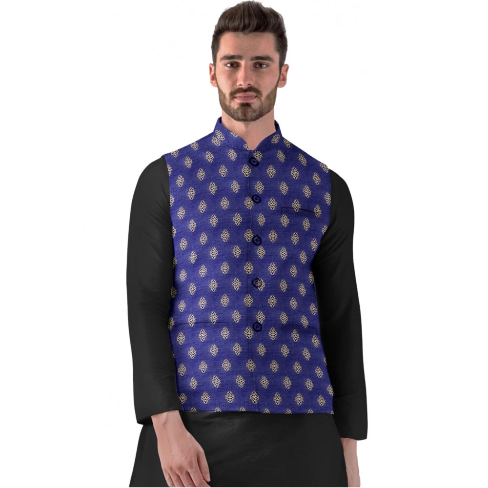 Azure Jacquard Waistcoat 2 - Navura