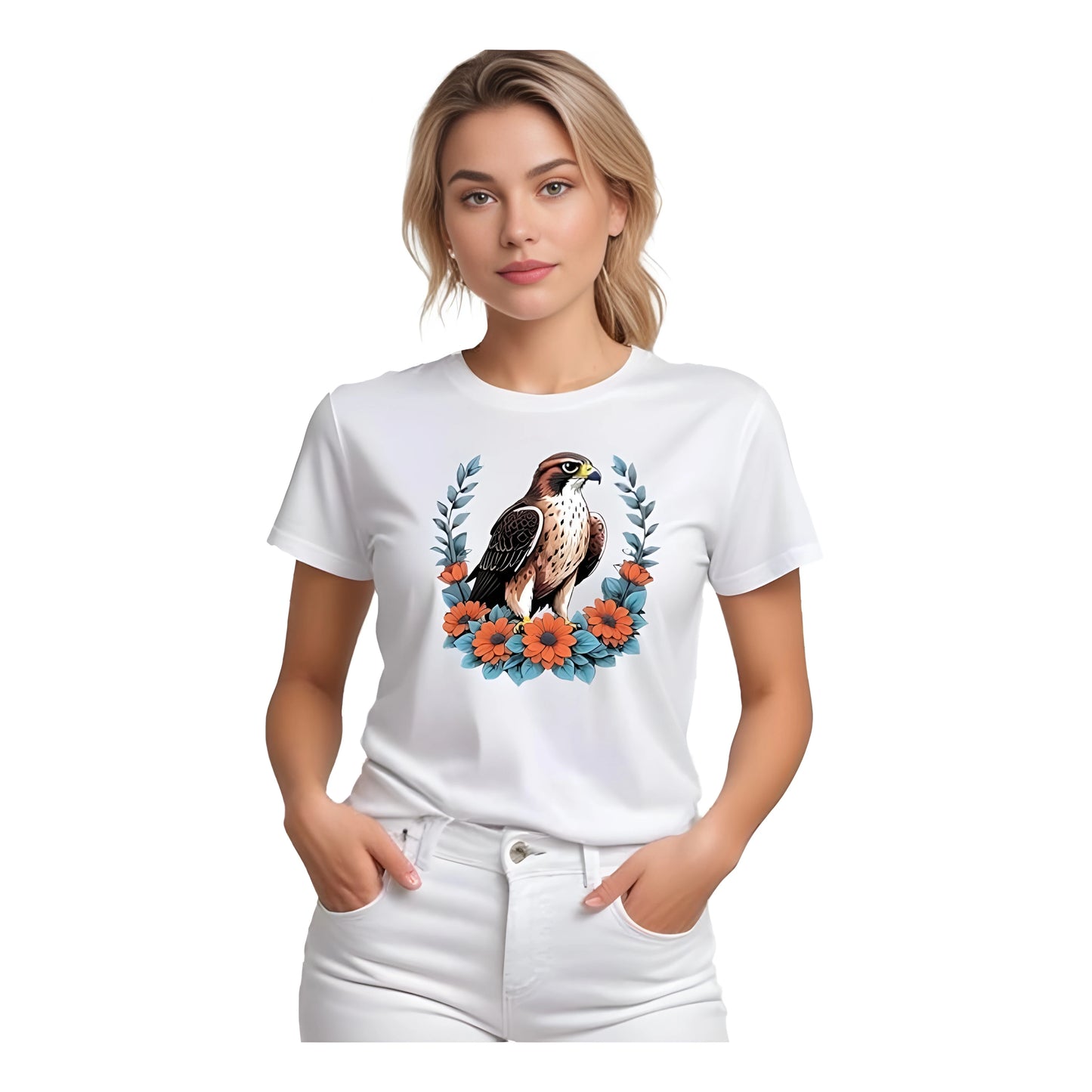 Lena Solid Printed T-Shirt