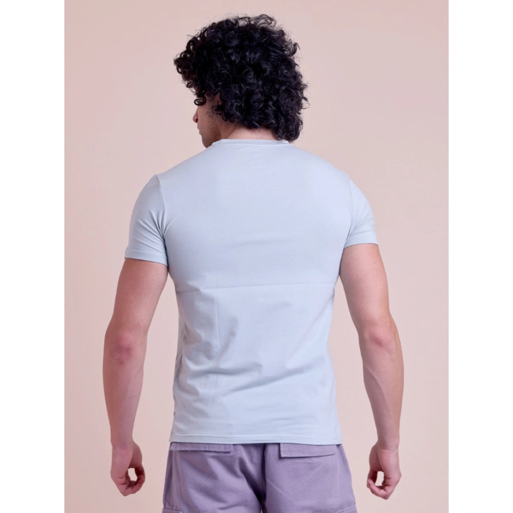 Men's Casual Cotton Solid Half Sleeve Round Neck T Shirt (grey) | Men Signature Collection