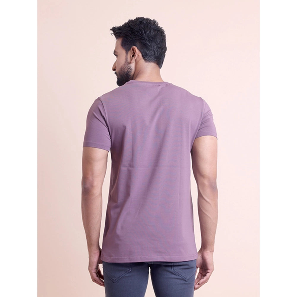 Men's Casual Cotton Solid Half Sleeve Round Neck T Shirt (berry) | Men Signature Collection