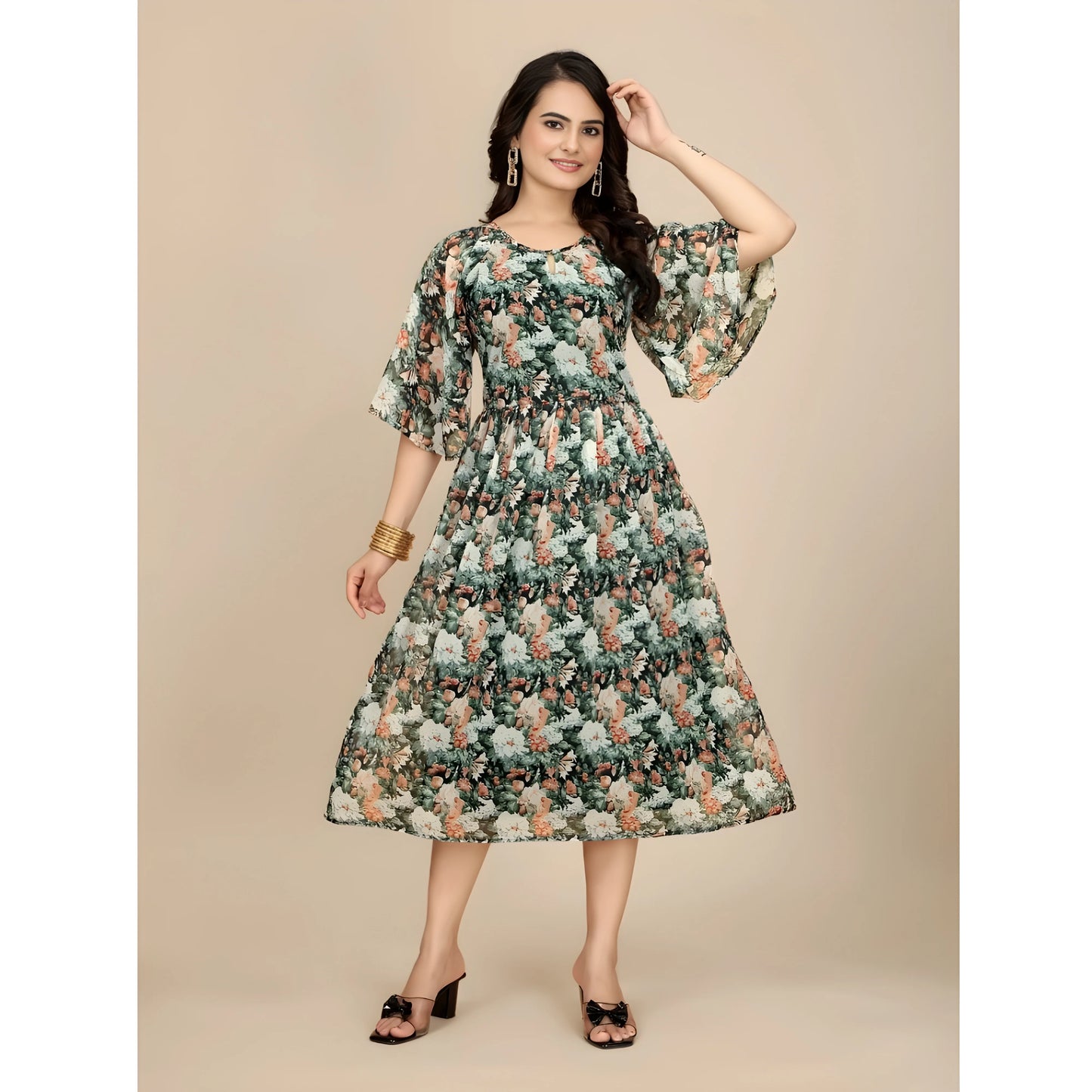 Enara Printed Dress