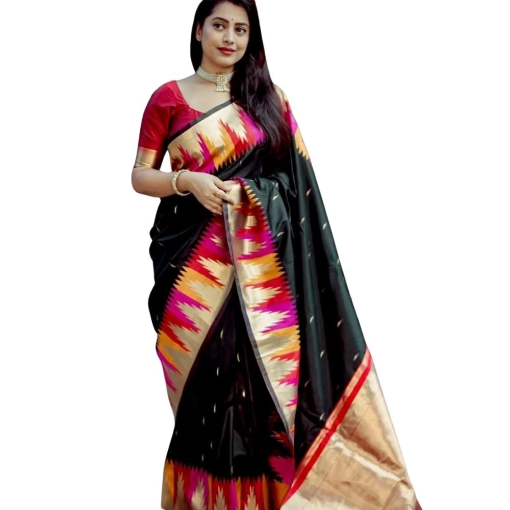 Women's Silk Printed Saree With Unstitched Blouse 5.5mtr (multicolor) | Women Signature Collection
