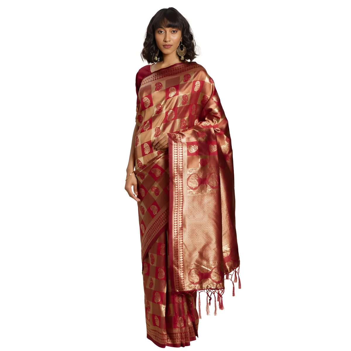 Women's Banarasi Silk Saree (red, 5 6mtrs) | Women Signature Collection