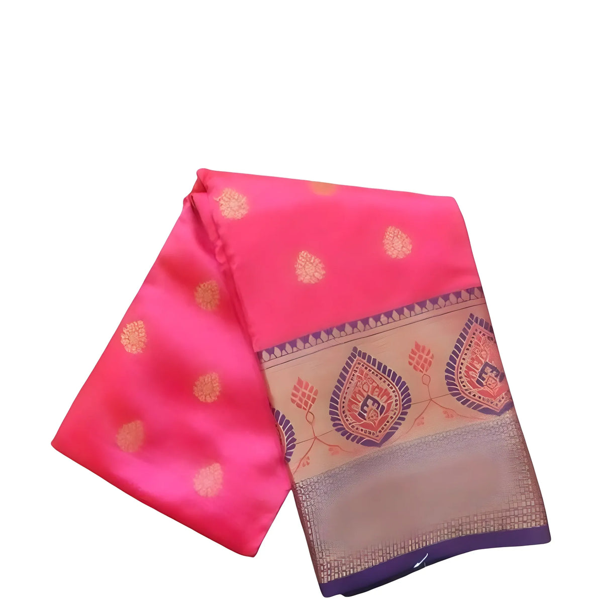 Women's Silk Blend Woven Saree With Unstitched Blouse 5.5mtr (pink) | Women Signature Collection