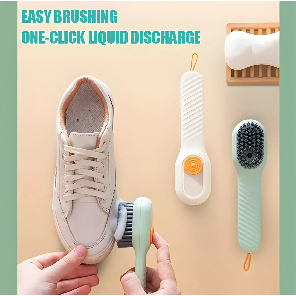 Prism Essential Pack of 2 Soap Dispensing Cleaning Brush