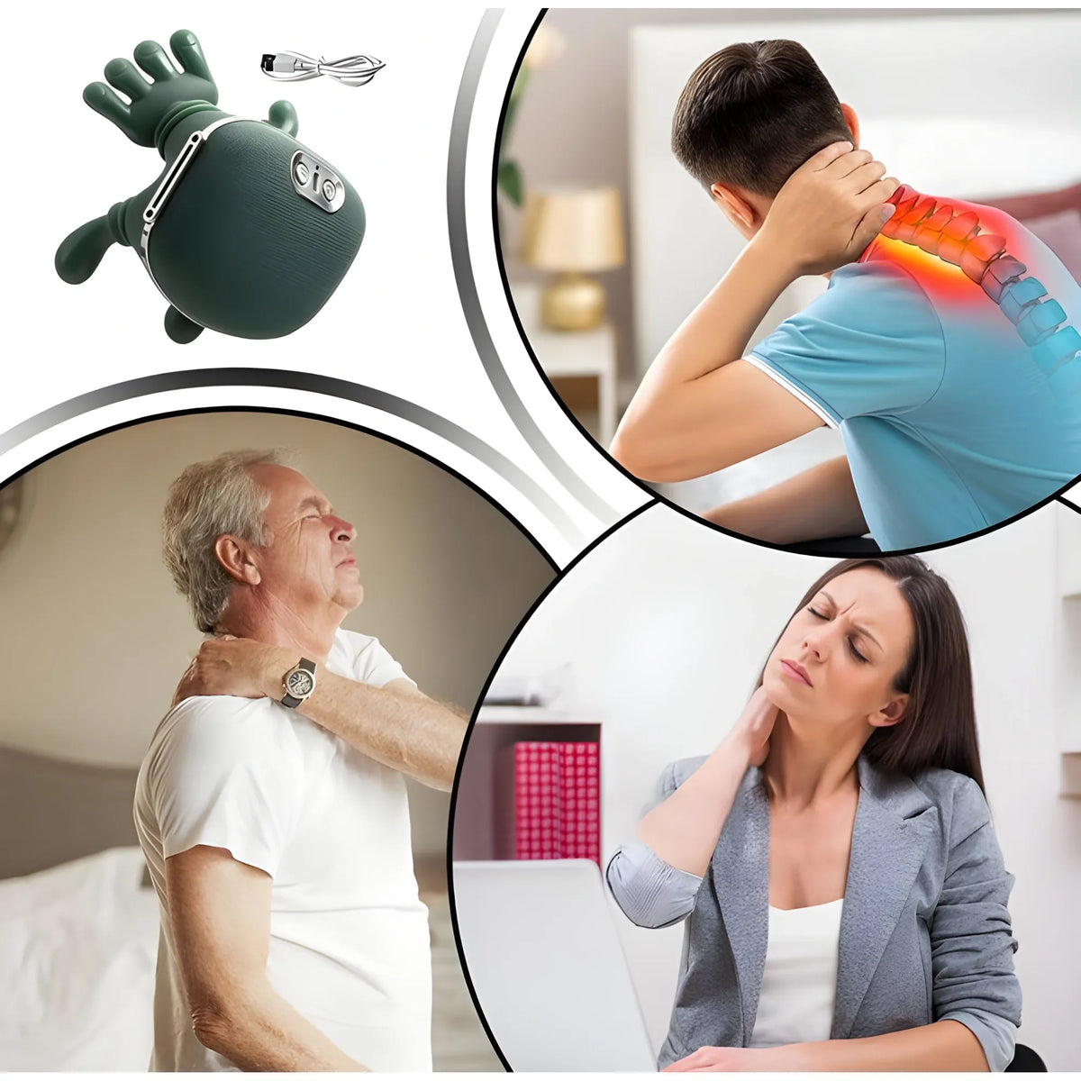 Jade Essential Polyurethane Neck And Shoulder Massager