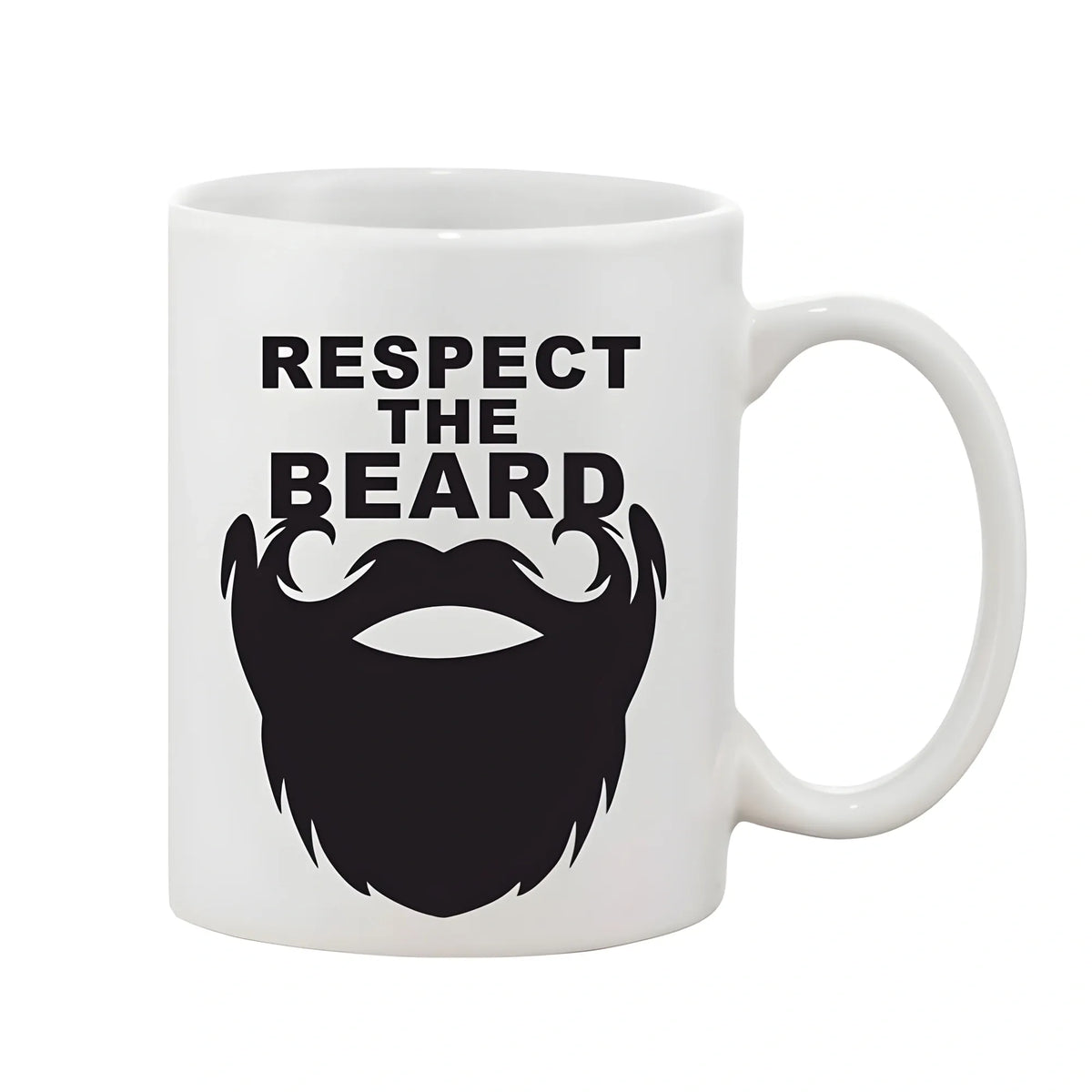 Printed Ceramic Coffee Mug - 1 Pieces, White, 11oz