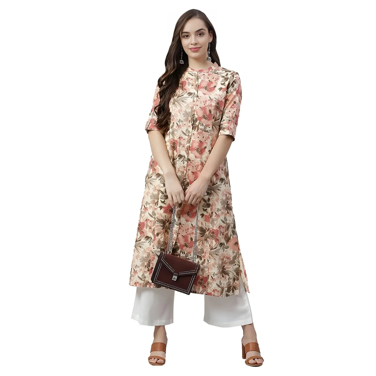 Women's Cotton Printed Floral Print Kurti (multicolor, Cotton) | Women Signature Collection