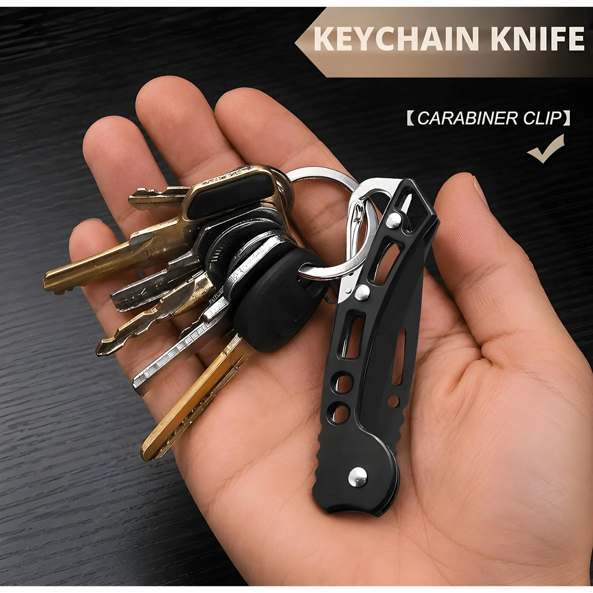 Onyx Essential Stainless Steel Keychain Pocket Knife