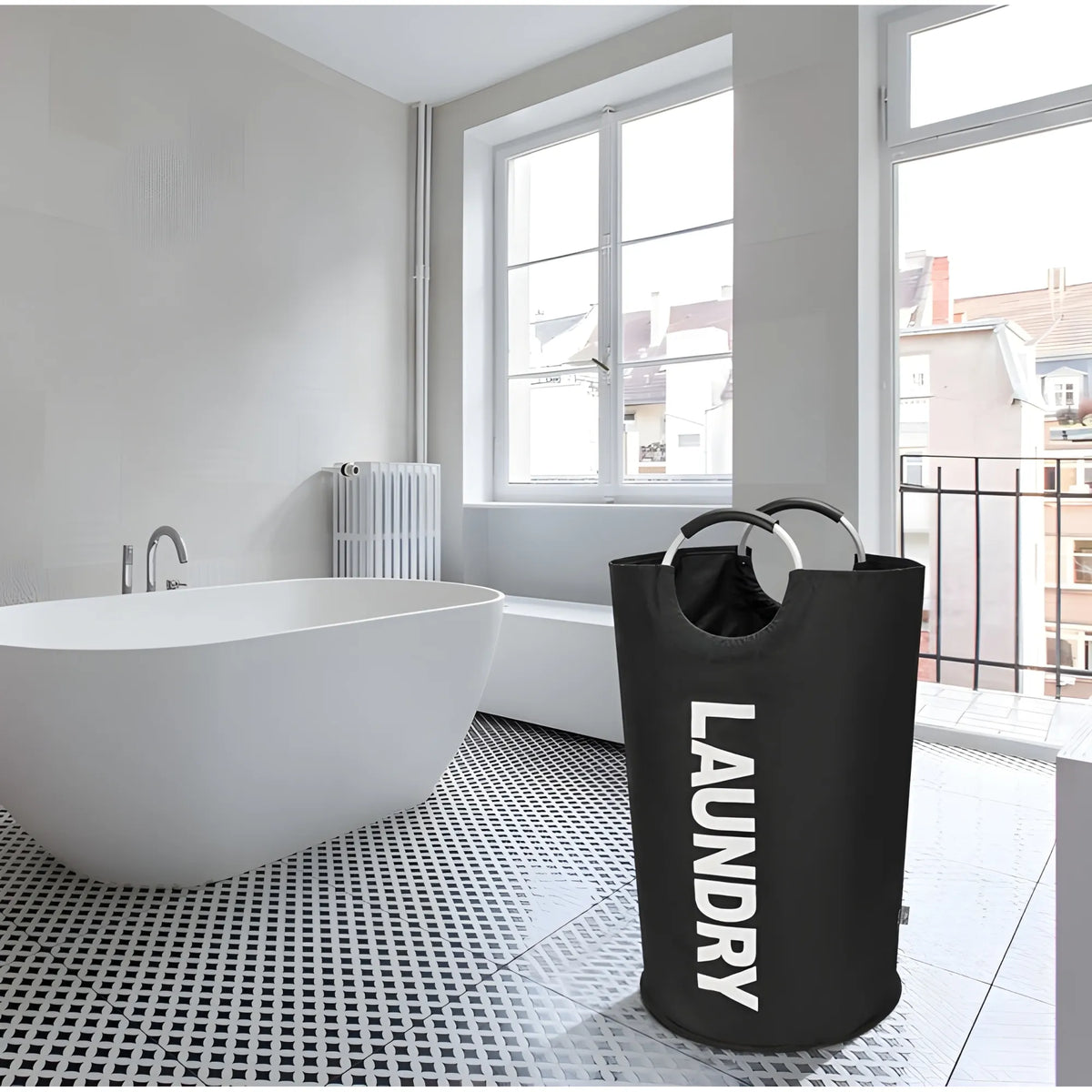 Onyx Essential Polyester 90 L Laundry Basket for Clothes Storage Bag