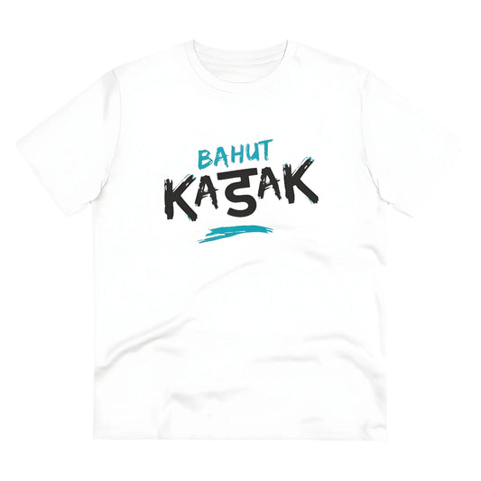 Men's PC Cotton Bahot Kadak Printed T Shirt (Color: White, Thread Count: 180GSM)
