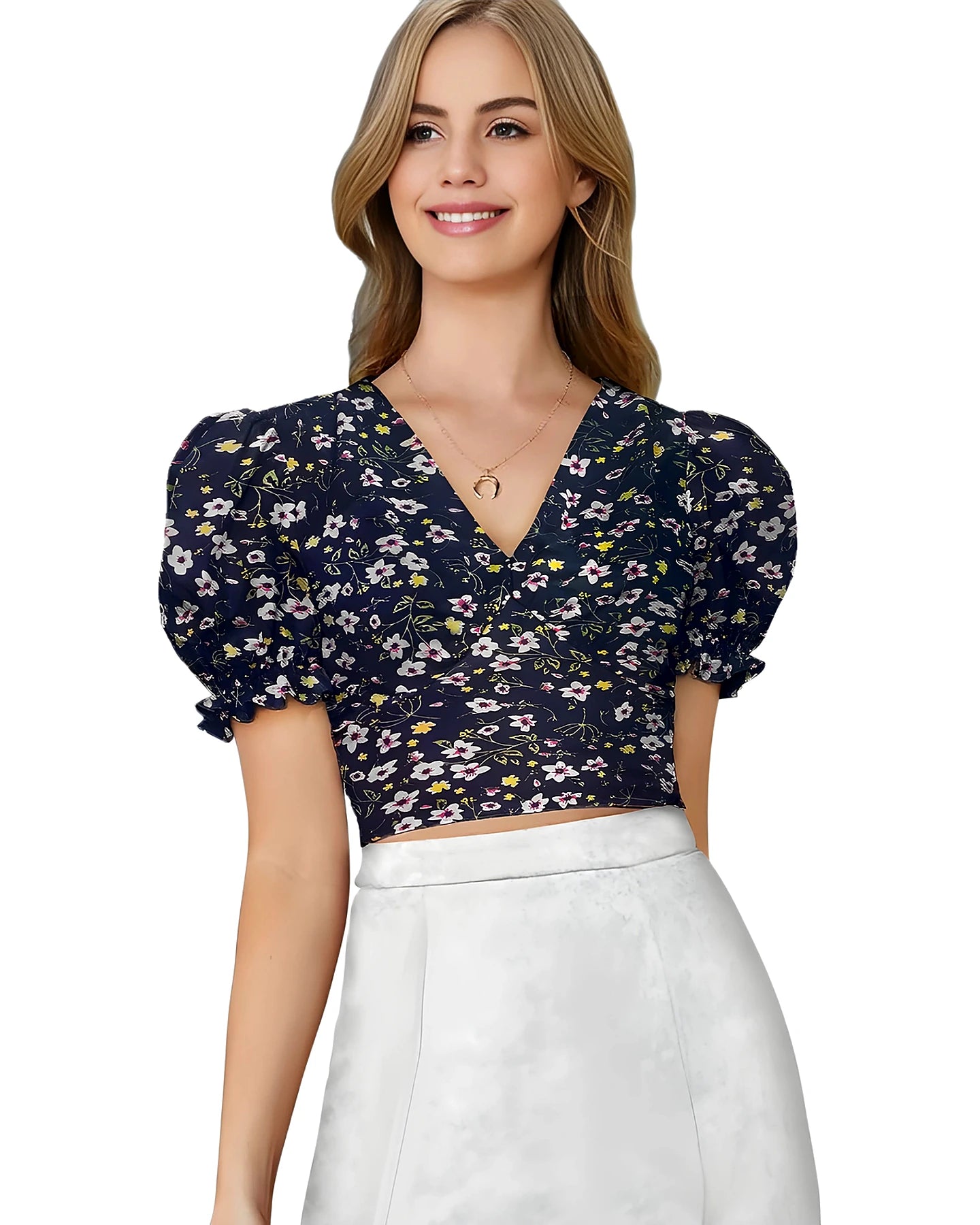 Aqua Printed Top