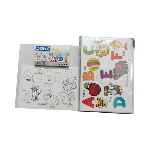 2 In 1 Puzzle &amp; Colors Alphabet |   Cardboard  |   Educational Toys| 3+ Years