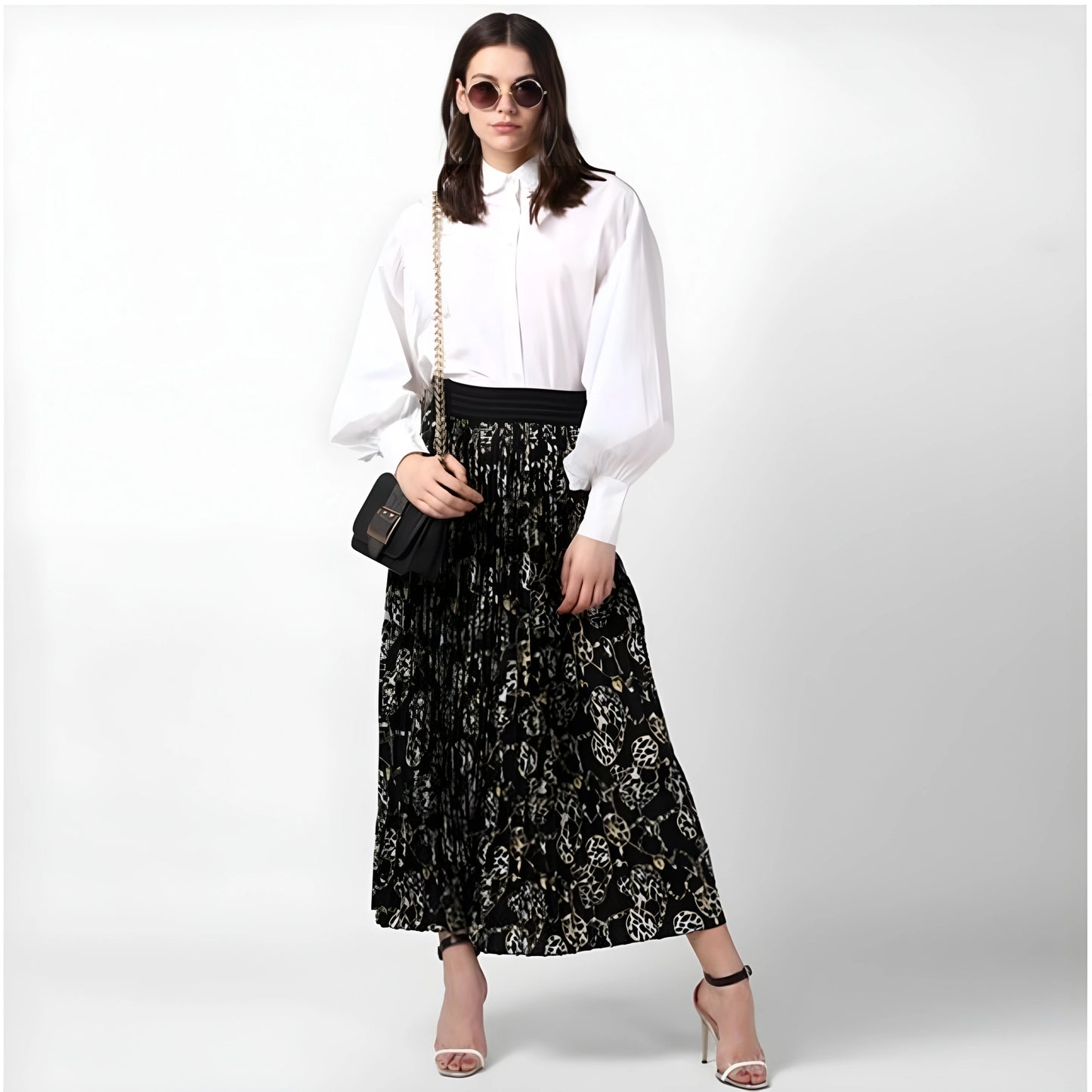 Talia Chain Print Skirt