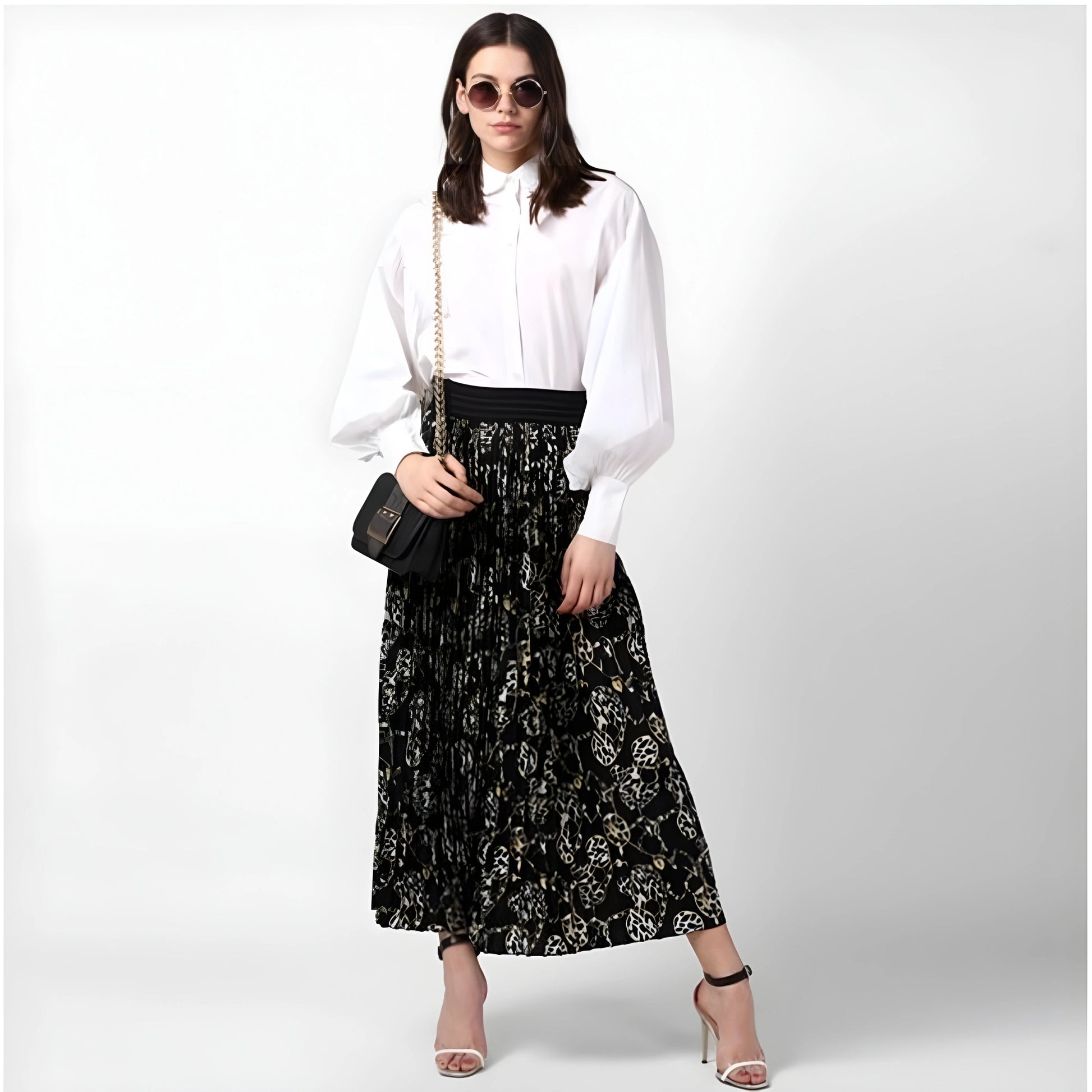 Talia Chain Print Skirt