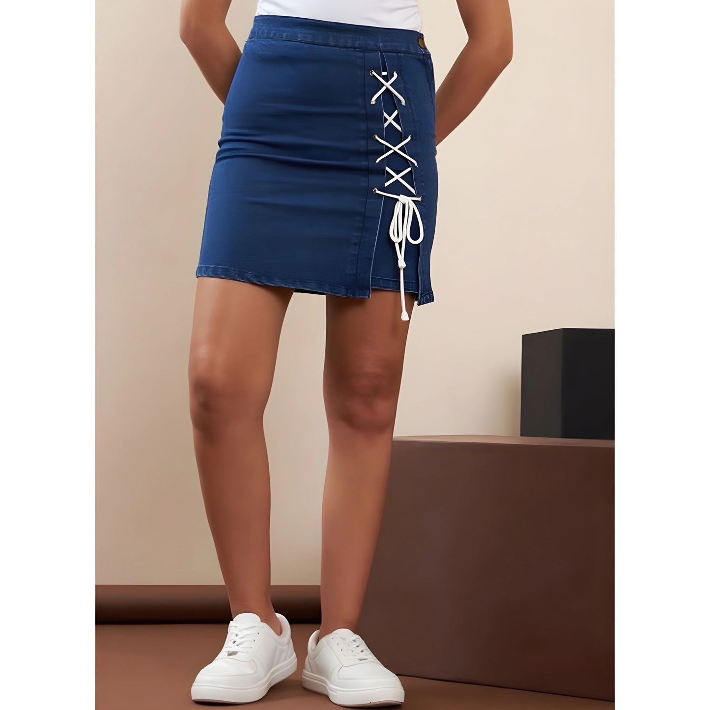 Ivory Solid Skirt