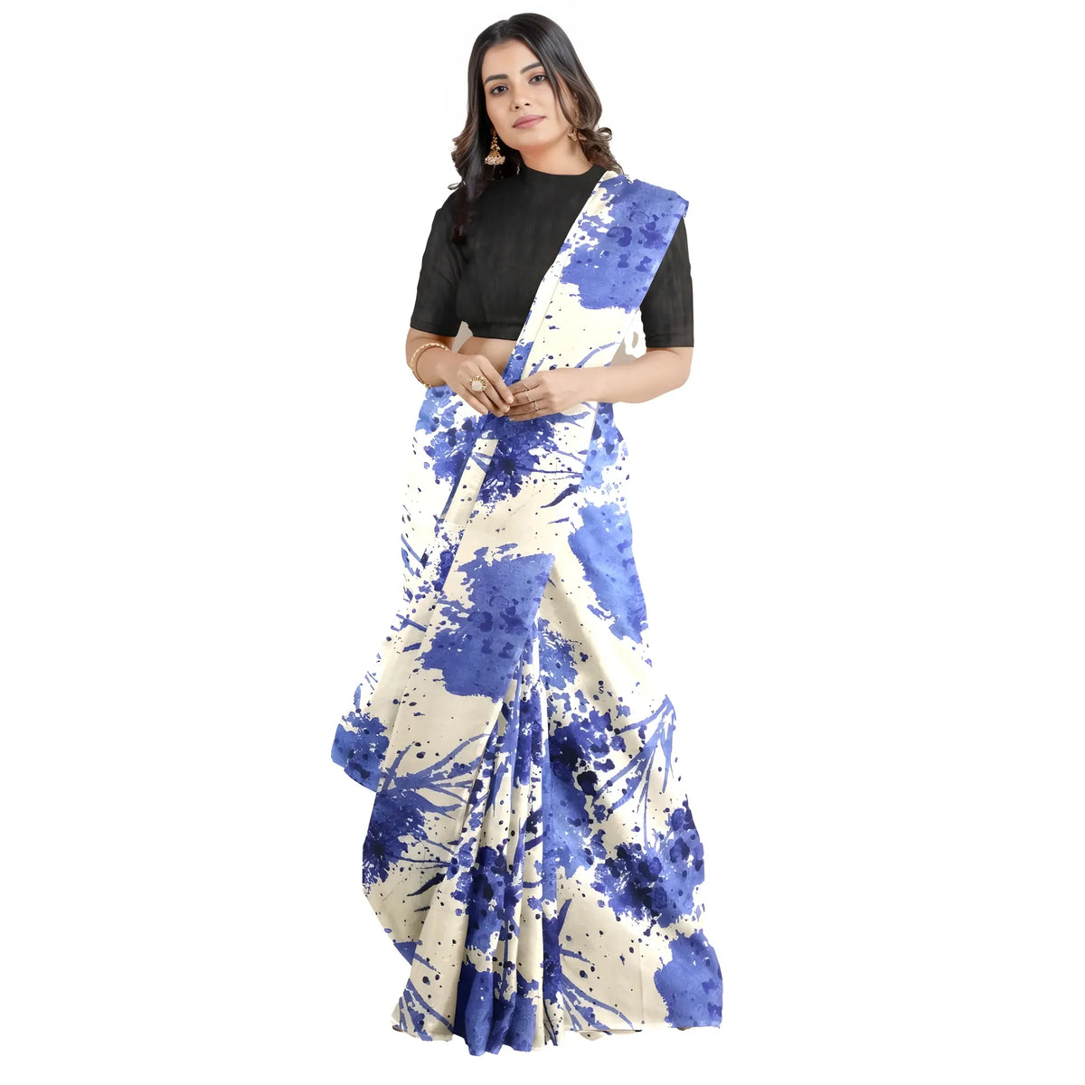 Women's Joya Silk Saree With Blouse (blue, 5 6 Mtrs) | Women Signature Collection