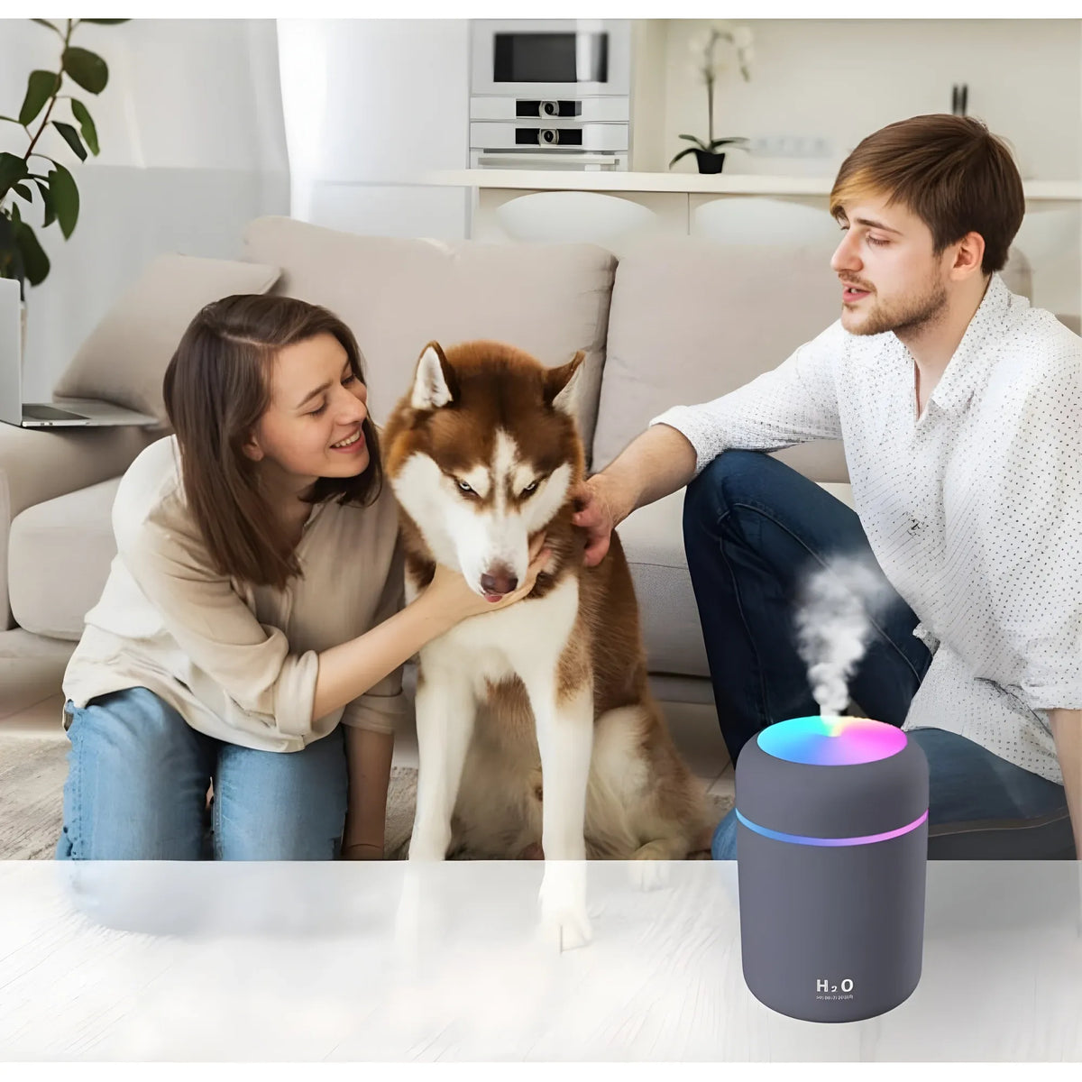 H2O Humidifier Aroma Diffuser (Multicolor)