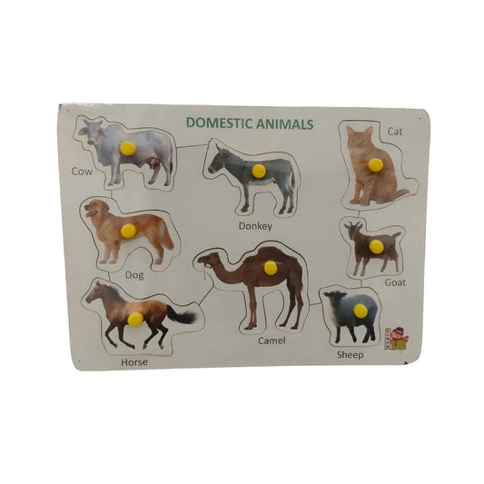 Domestic Animal Wooden Puzzle |   Wooden  |   Educational Toys| 3+ Years