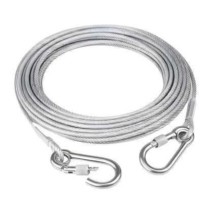 Sterling Essential Stainless Steel Clothes Drying Rope With Hooks 10 Meter