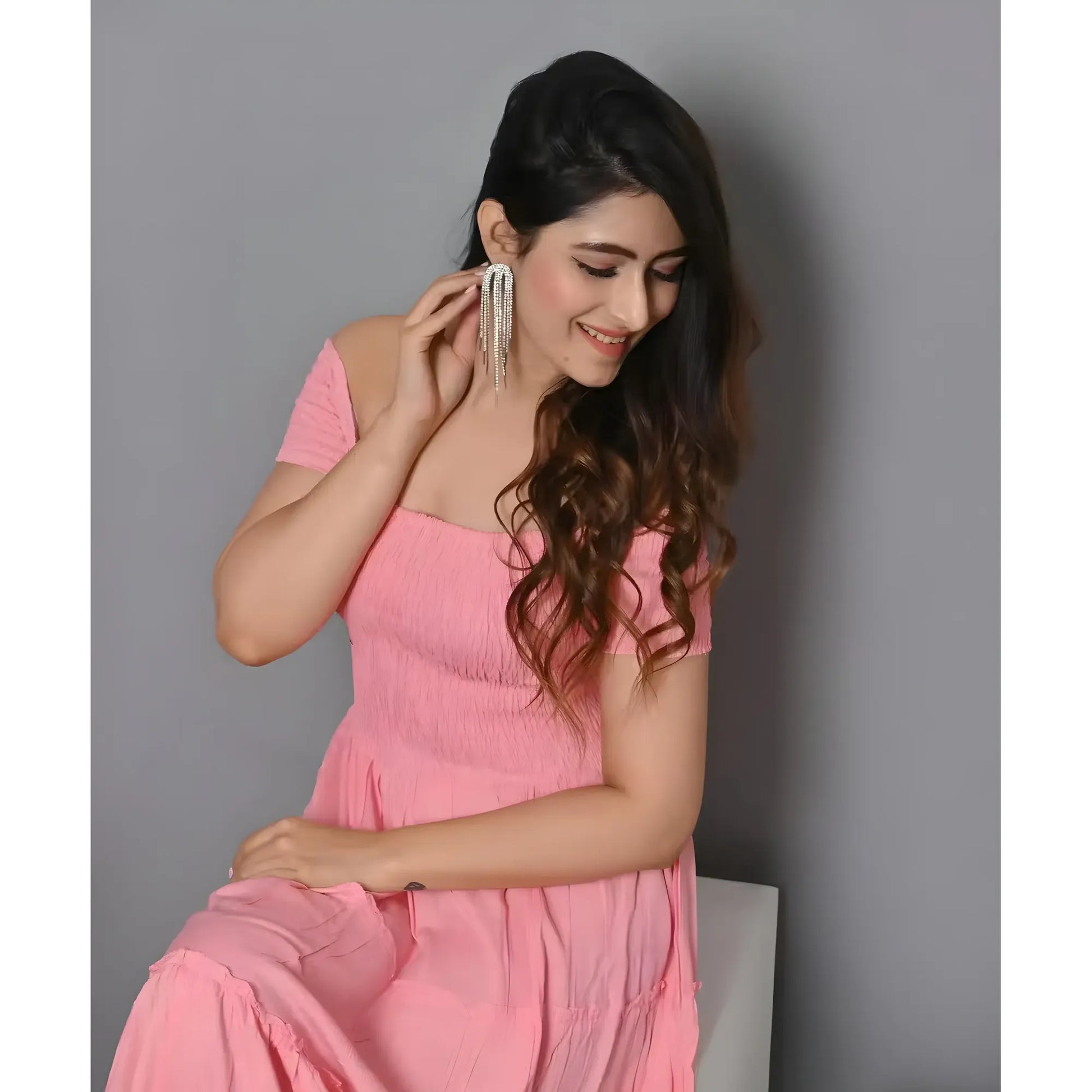 Celeste Ethnic Motif Occasion Casual Wear Maxi Dress