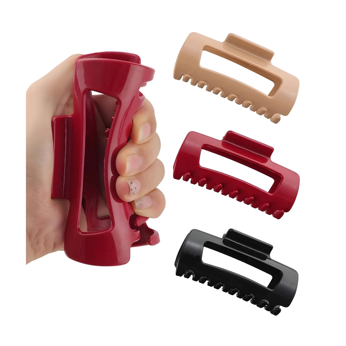 Prism Essential Silicone Soft Hair Claw Clips Big Size
