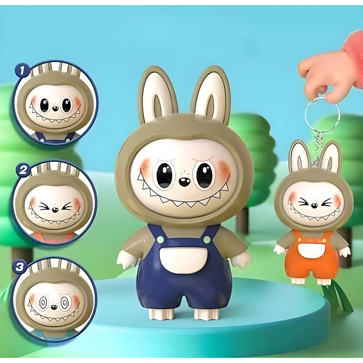 Prism Essential Labubu Face Changing Keychain