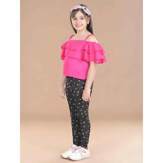 Blush Lila Floral Elasticated Jegging & Top Set