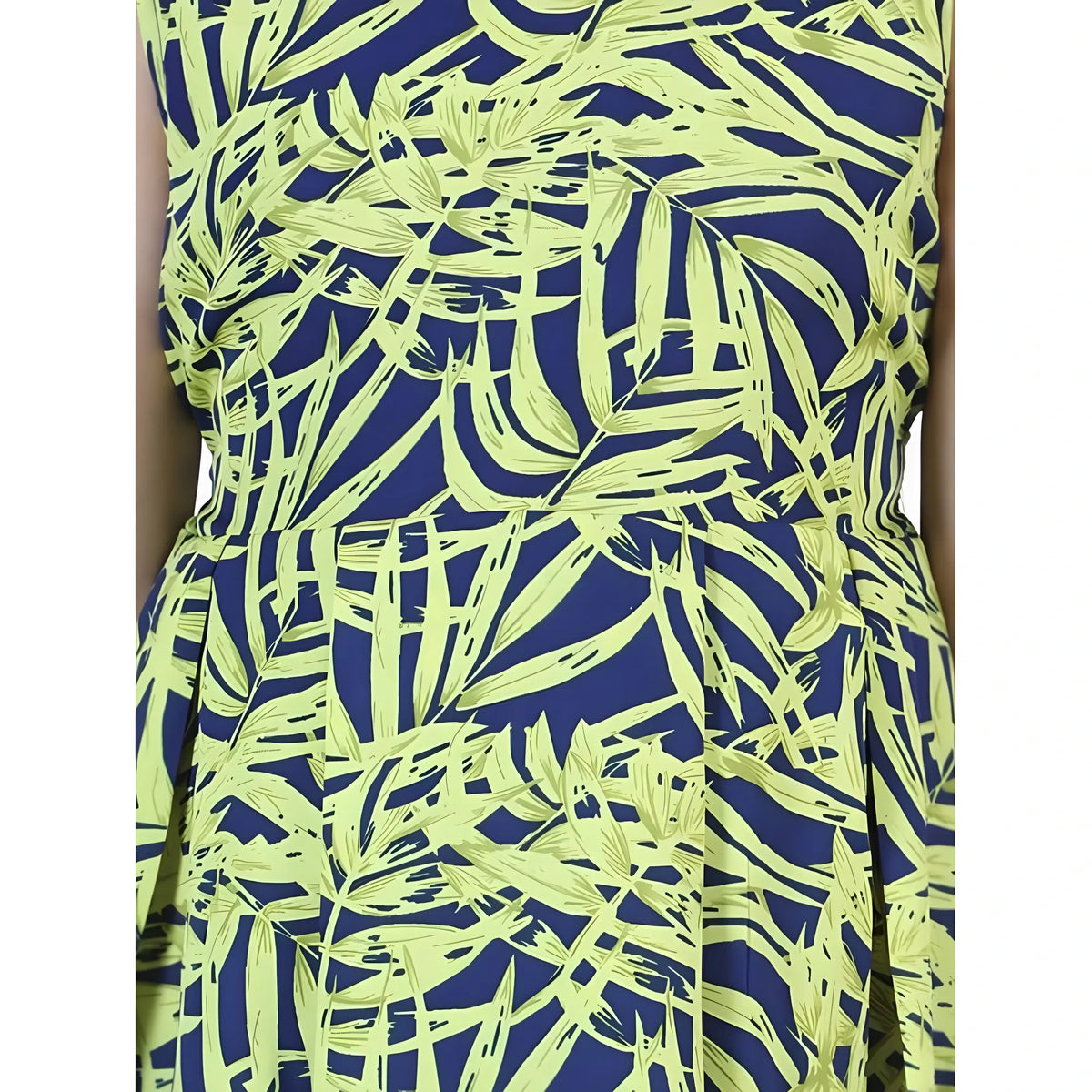 Girl's Polyester Crepe &amp; Net Printed Sleeveless Dress (yellow Blue) | Kids Signature Collection