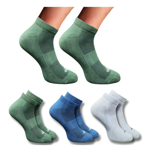 3_Pair Set Unisex Casual Cotton Printed Low Cut Socks (Multicolor)
