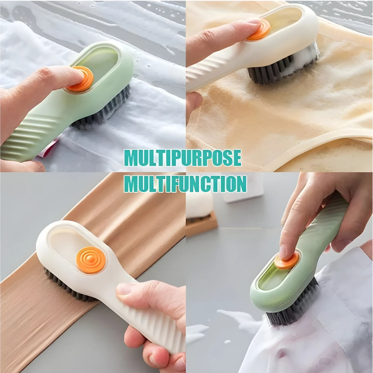 Prism Essential Pack of 2 Soap Dispensing Cleaning Brush