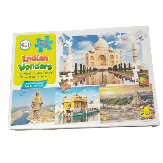 160_Pcs Set Indian Wonders Puzzle  |   Cardboard  |   Educational Toys| 3+ Years