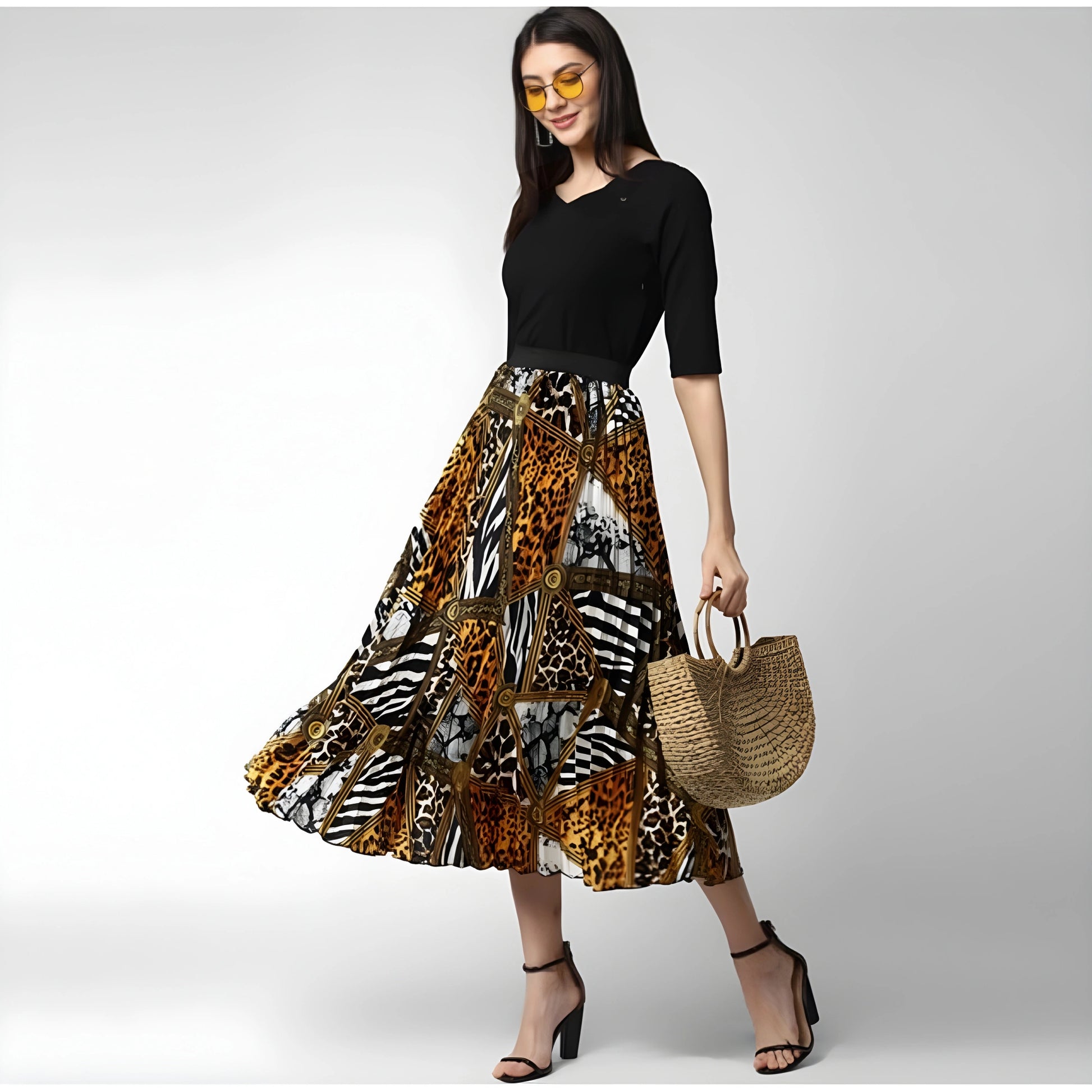 Pearl Pleated Skirt