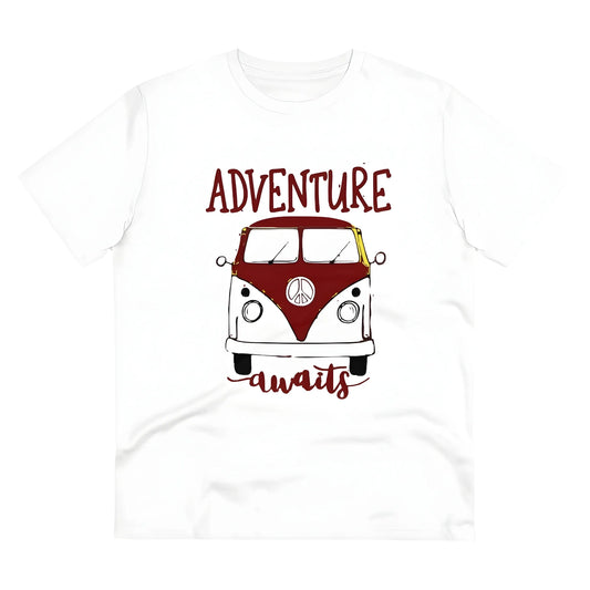 Men's PC Cotton Explore The Unseen Printed T Shirt (Color: White, Thread Count: 180GSM)