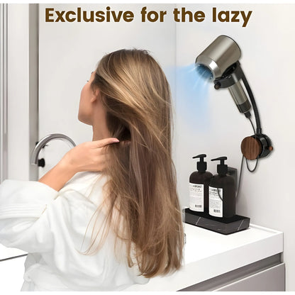 Onyx Essential Wood-Plastic Hair Dryer Holder