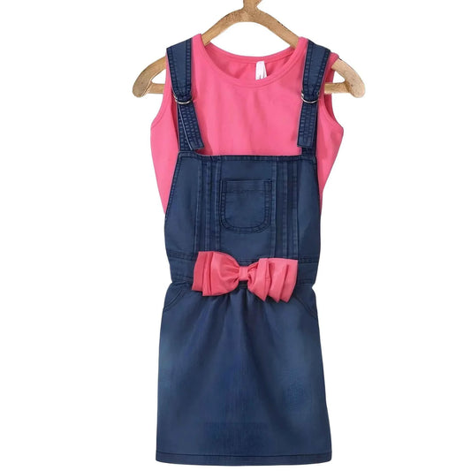 Blush Lila & Bow Sleeveless Dungaree