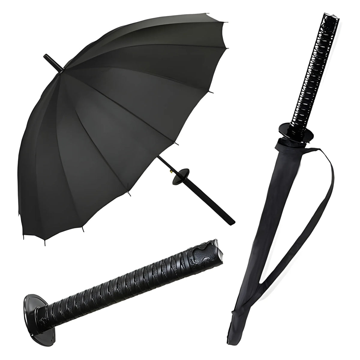 Onyx Essential Metal-Plastic Katana Umbrella