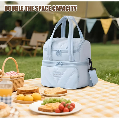 Prism Essential Cotton Dual Zipper Lunch Bag