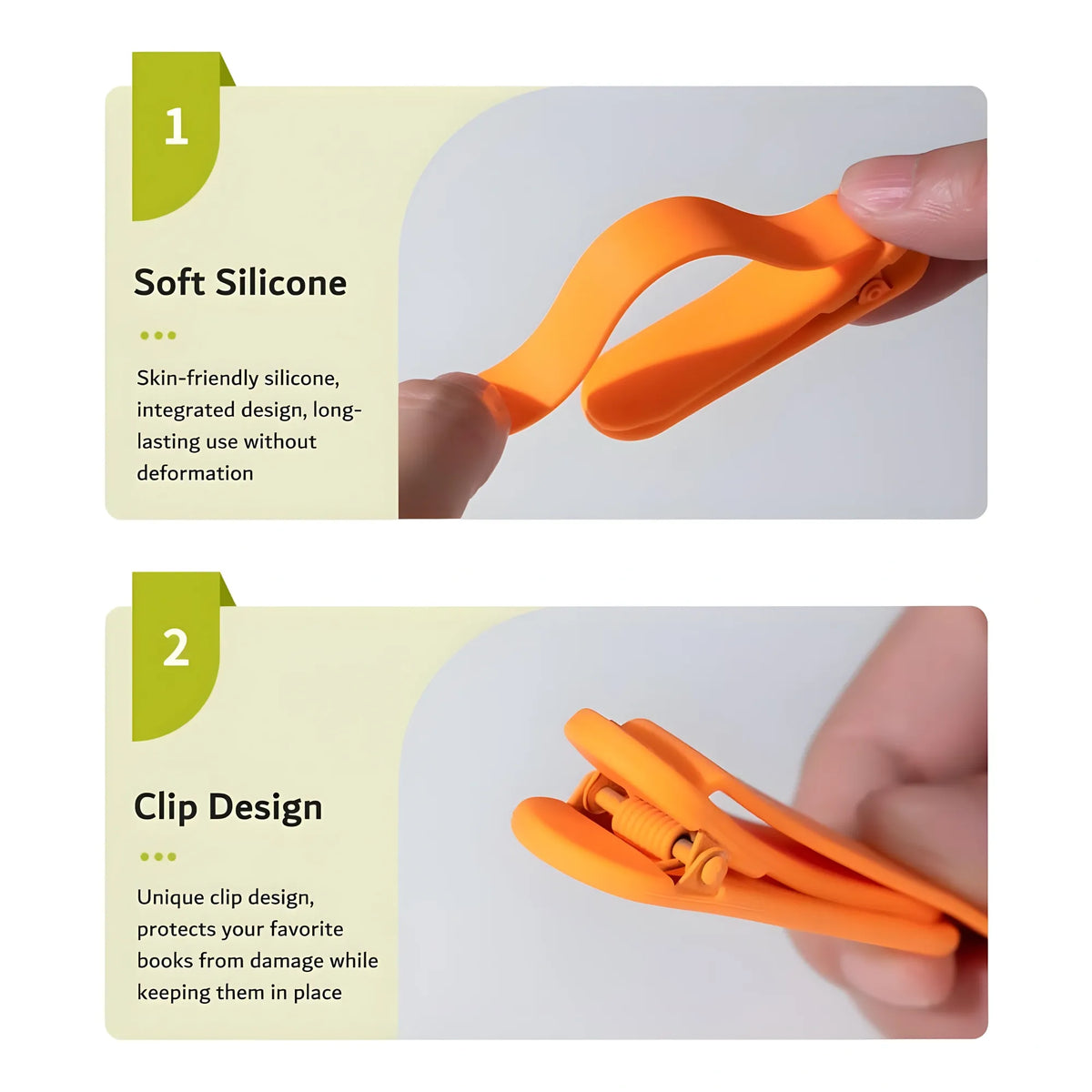 Prism Essential Silicone 3 pieces Set Smart Bookmark Clip