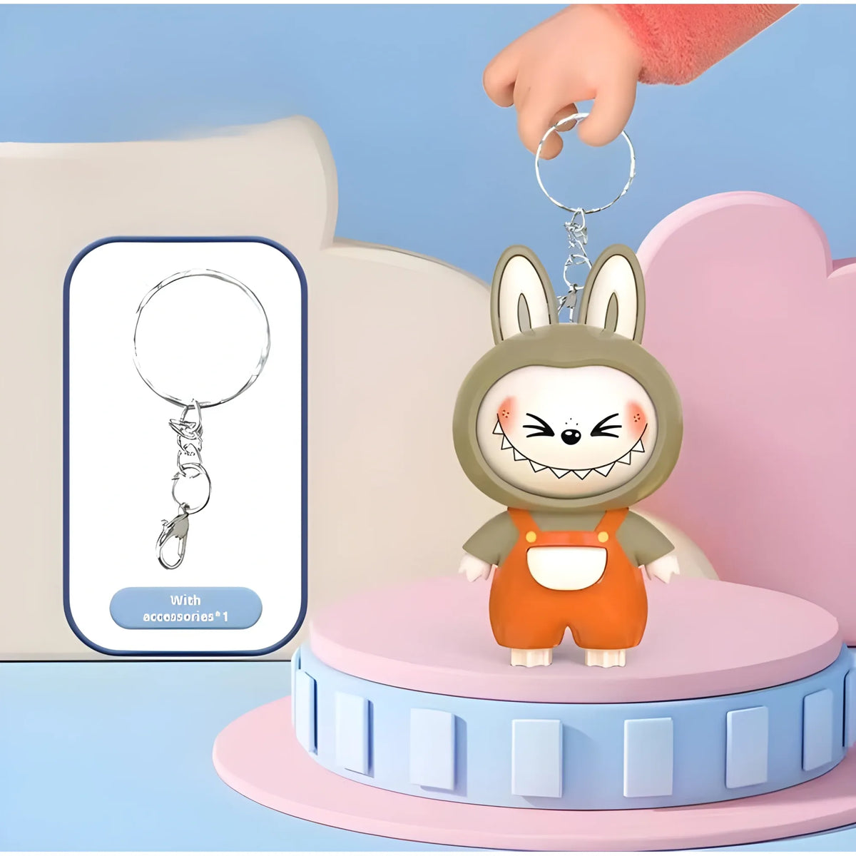 Prism Essential Labubu Face Changing Keychain