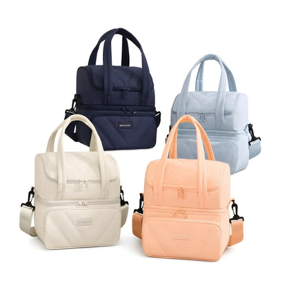 Prism Essential Cotton Dual Zipper Lunch Bag
