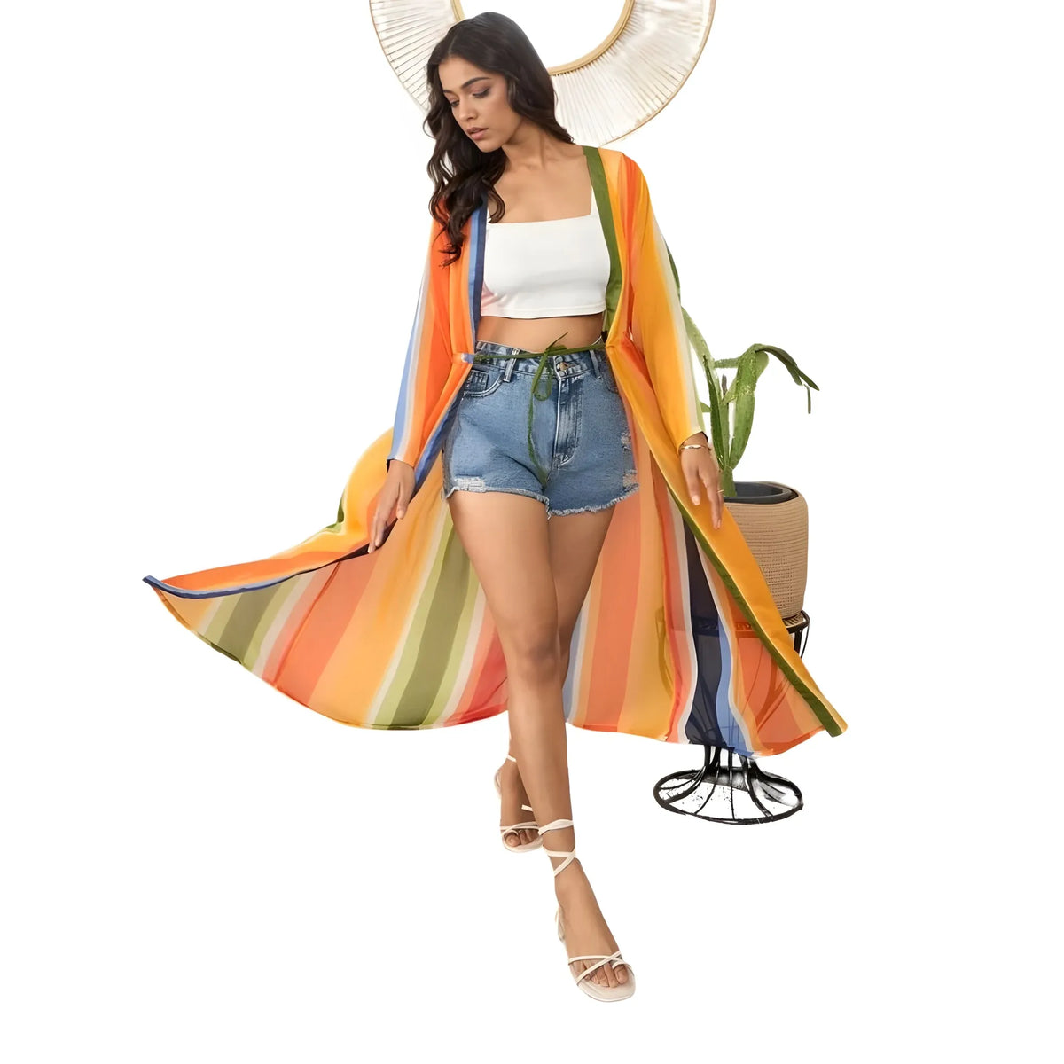 Women's Polyester Crepe Printed Long Sleeves Shrug (multicolor) | Women Signature Collection