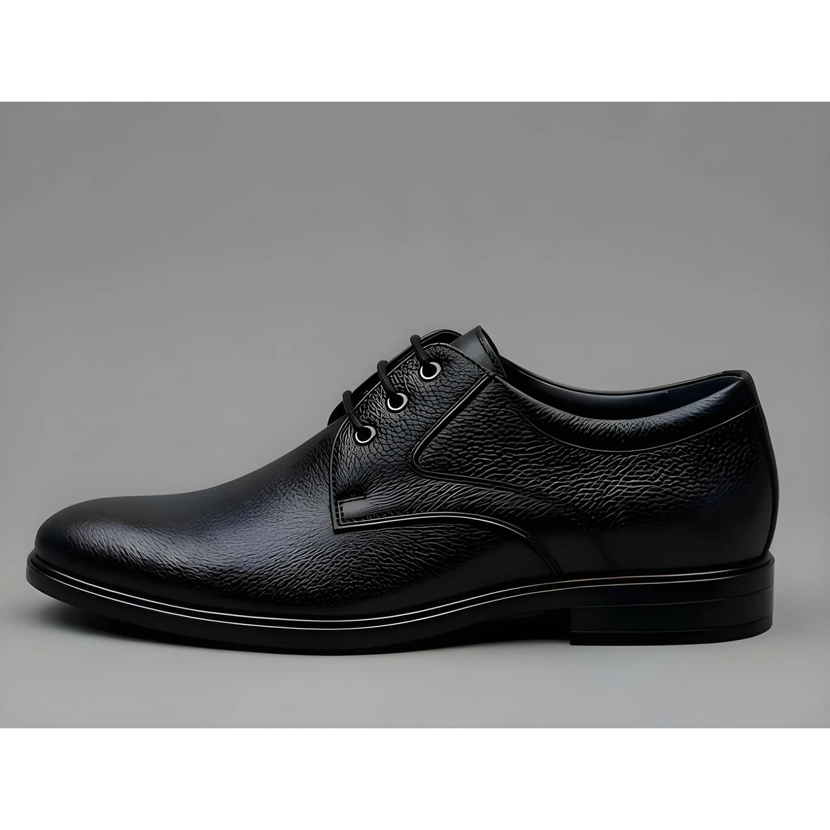 Onyx Men's Synthetic Leather Solid Lace-Up Formal Shoes