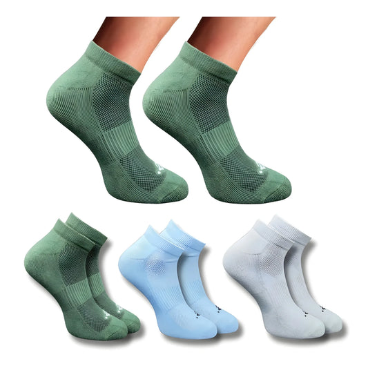 3_Pair Set Unisex Casual Cotton Printed Low Cut Socks (Multicolor)