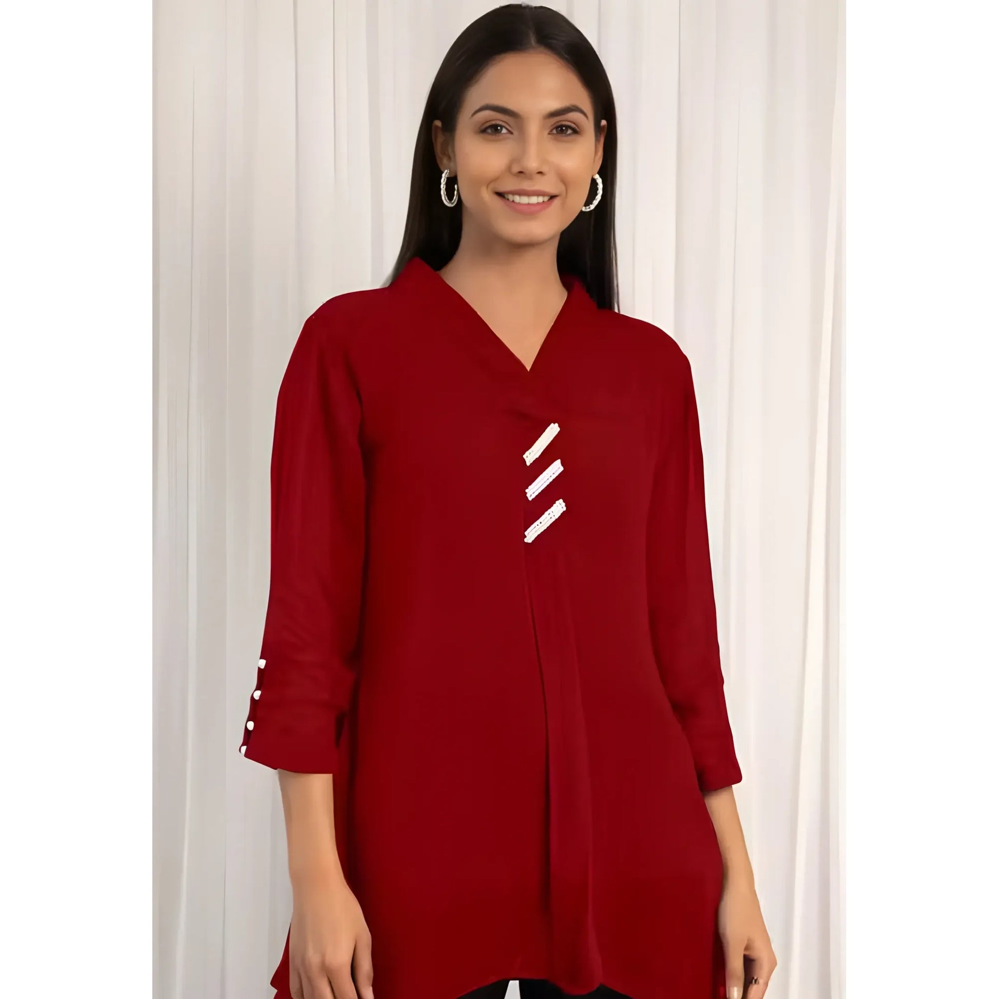 Estelle Solid Shirt Top