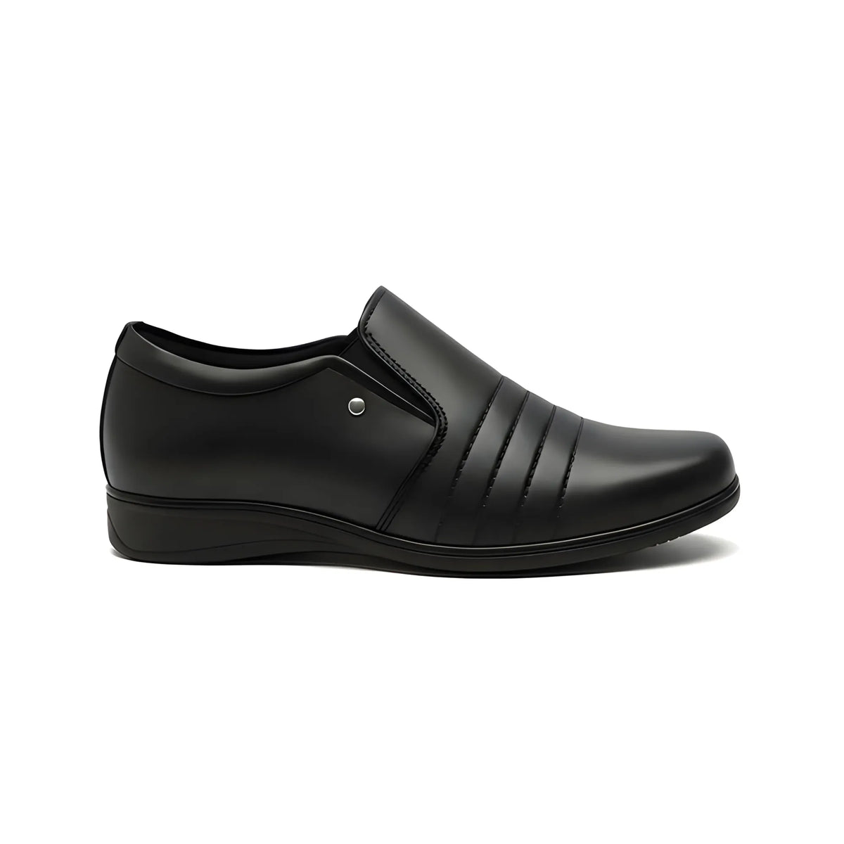 Onyx Men's Synthetic Leather Solid Slip-On Formal Shoes